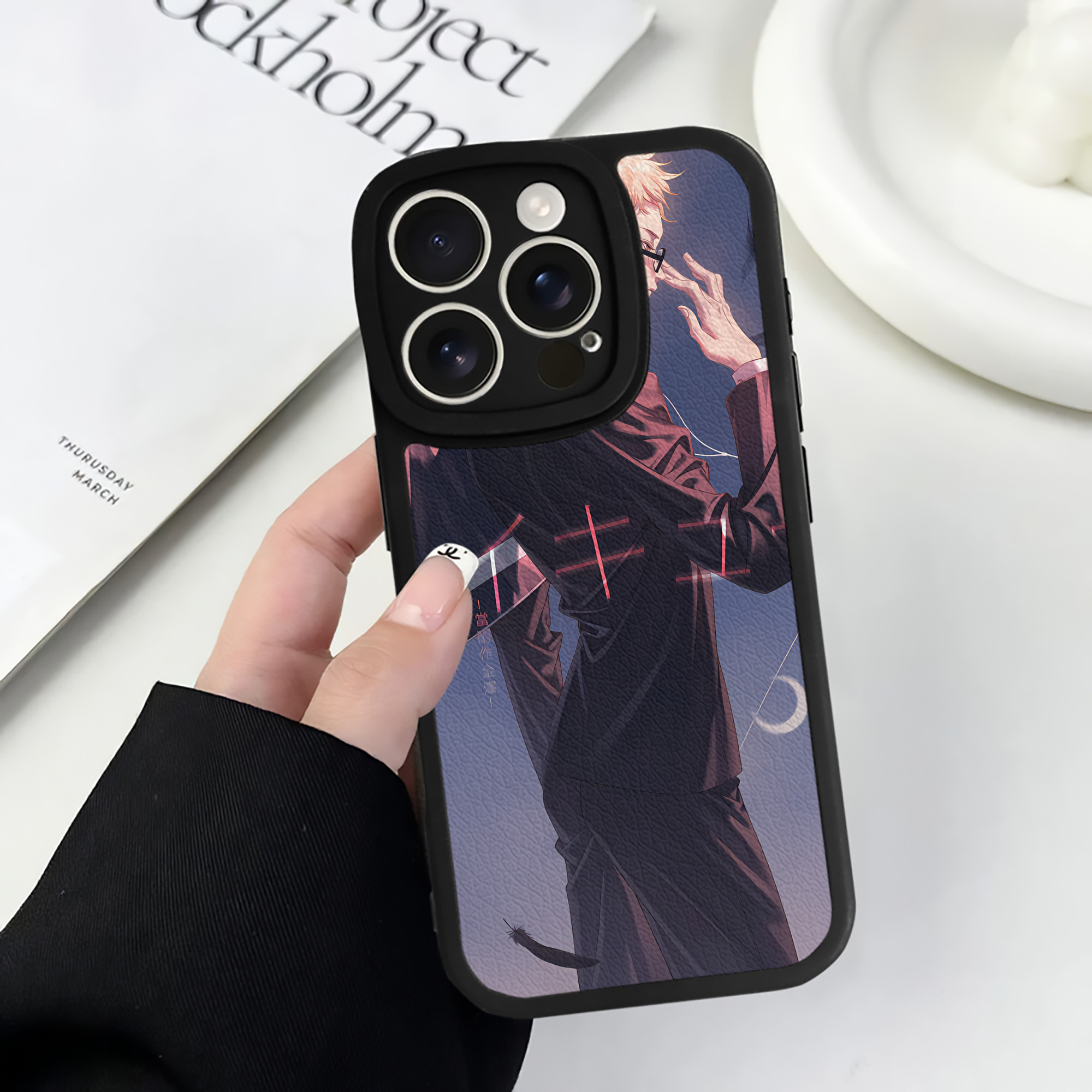 （画像用） ハイキュー!! Haikyu!! 【iPhone 16シリーズ対応】シリコンスマホケース（レザー調） 材質：シリコン